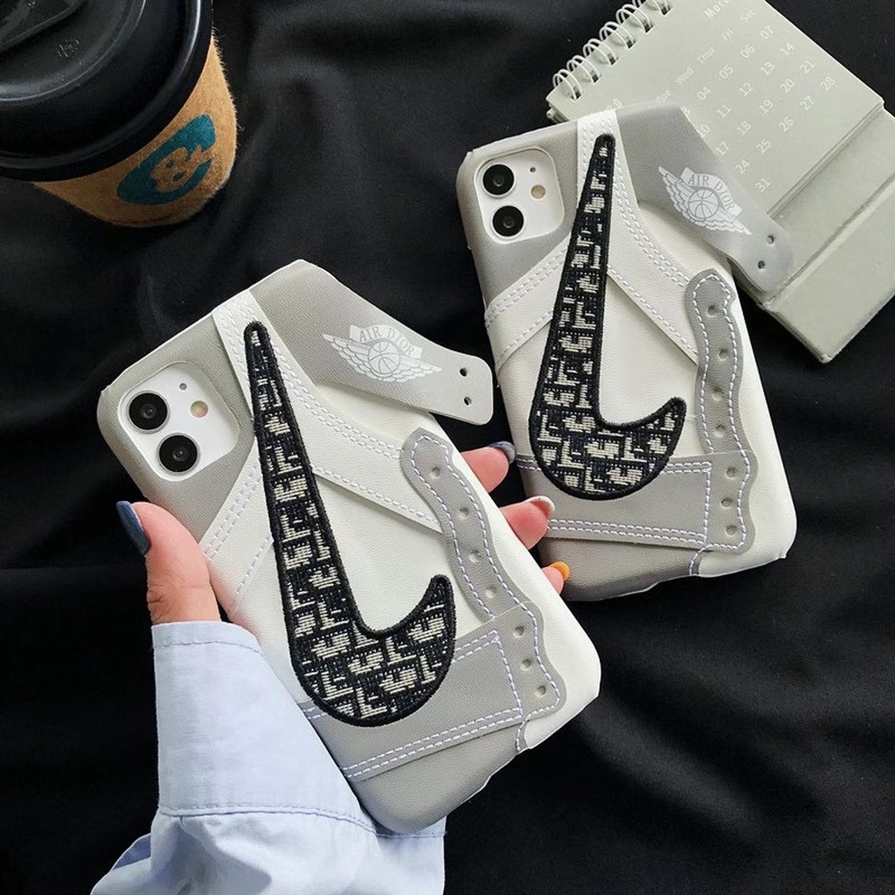 Nike Air Dior Air Jordan Cover Case For Apple iPhone 13 Pro Max Mini 12 11 7 8 X Xr Xs SE -3
