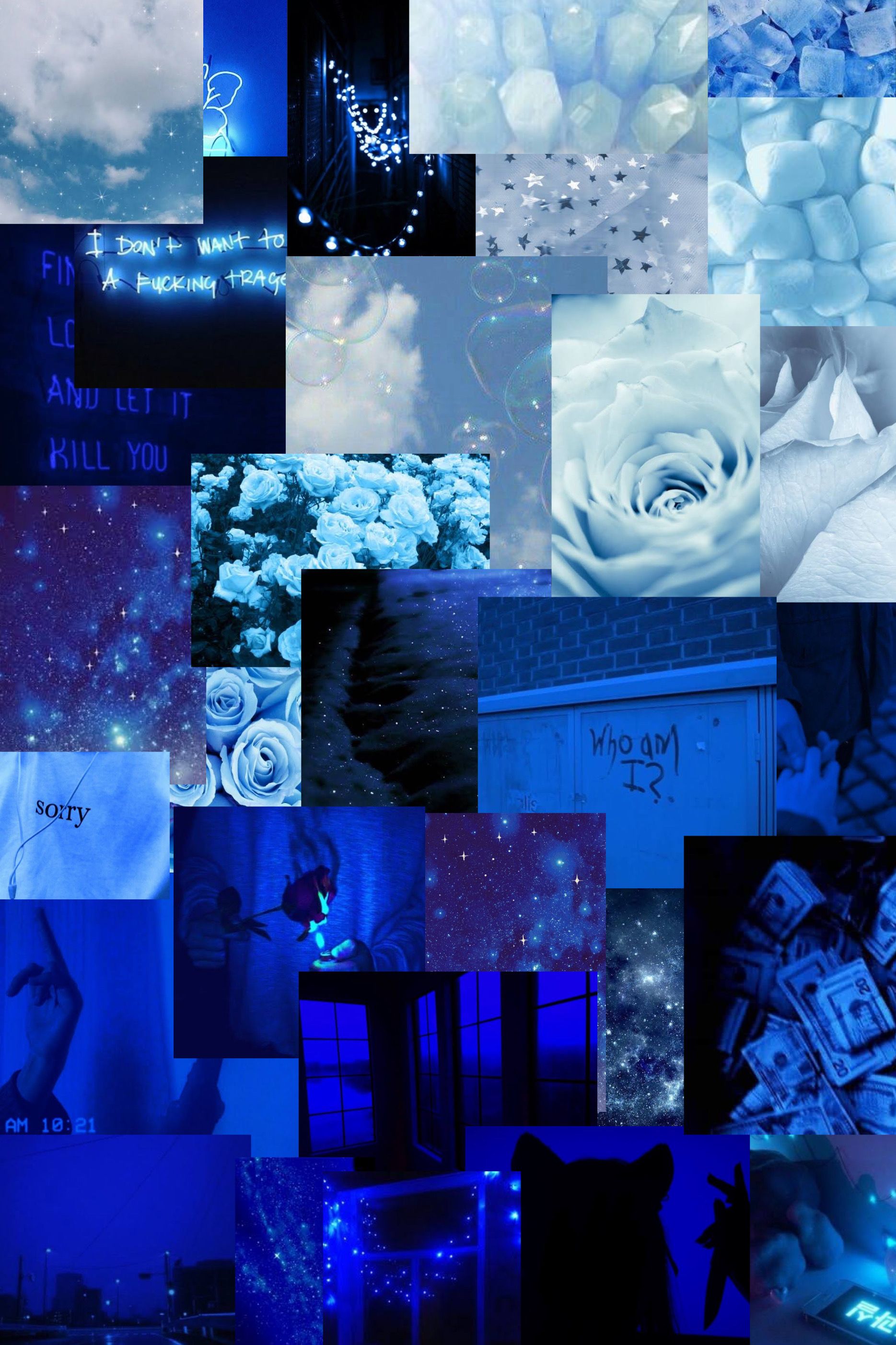 Aesthetic Blue Collage Wallpapers  Top Free Aesthetic Blue Collage  Backgrounds  WallpaperAccess