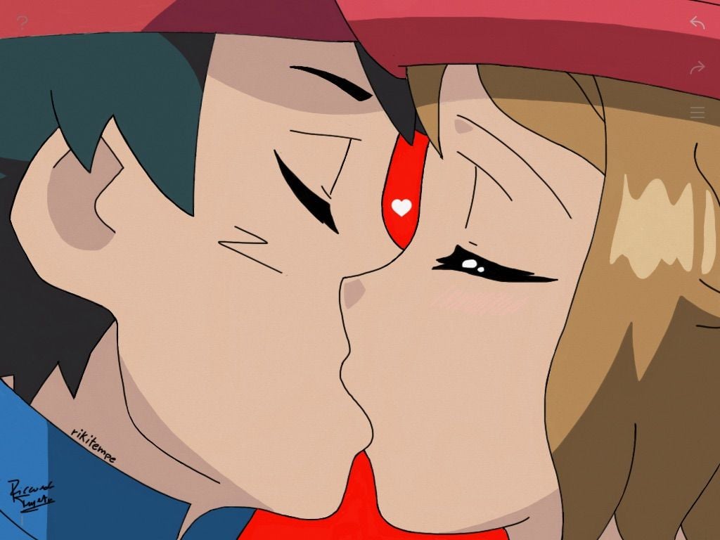 Ash and Serena amourshipping kiss. Pokemon ash and serena, Pokemon ash and misty, Pokemon