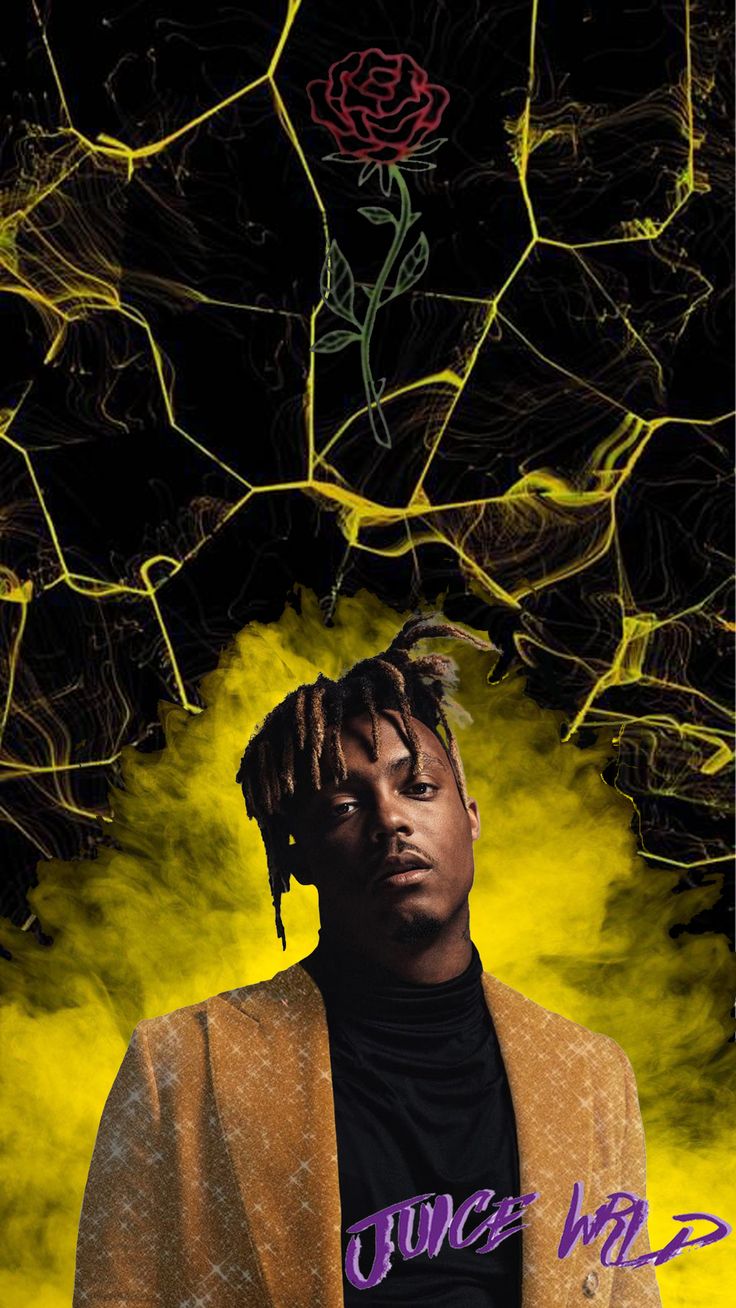 Juice Wrld Wallpaper. Juice rapper, Yellow aesthetic, iPhone wallpaper rap