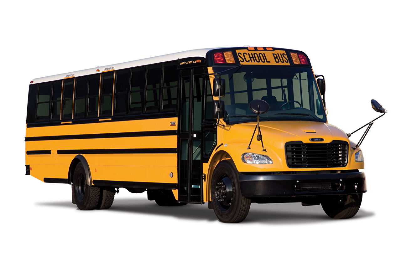 Wallpaper Bus Thomas Saf T Liner C2 School Bus, 2004 Yellow Auto