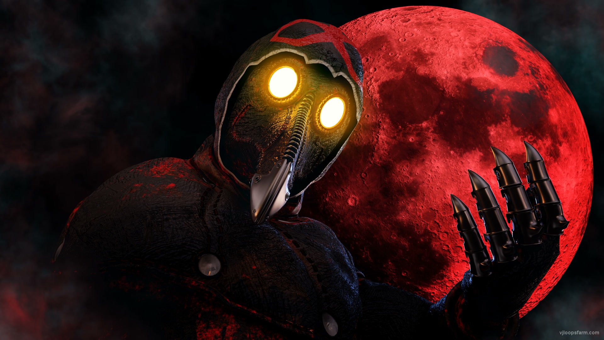 Idle Scarry Fingers By Moon Plague Doctor Video Wallpaper Doctor Wallpaper 4k