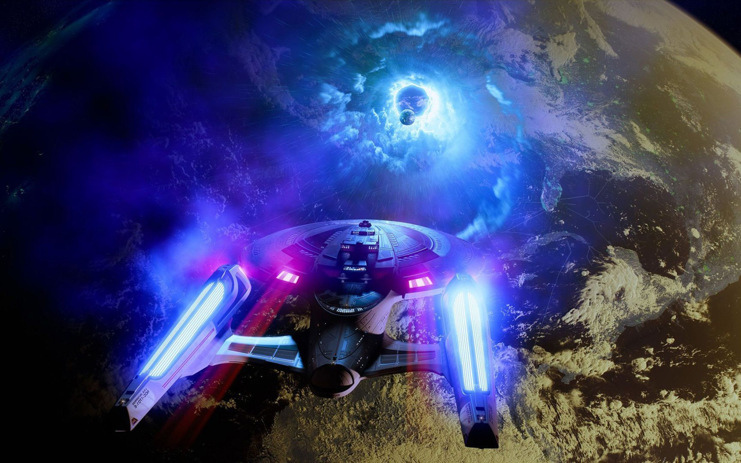 Starship Enterprise At Warp Speed Wallpaper