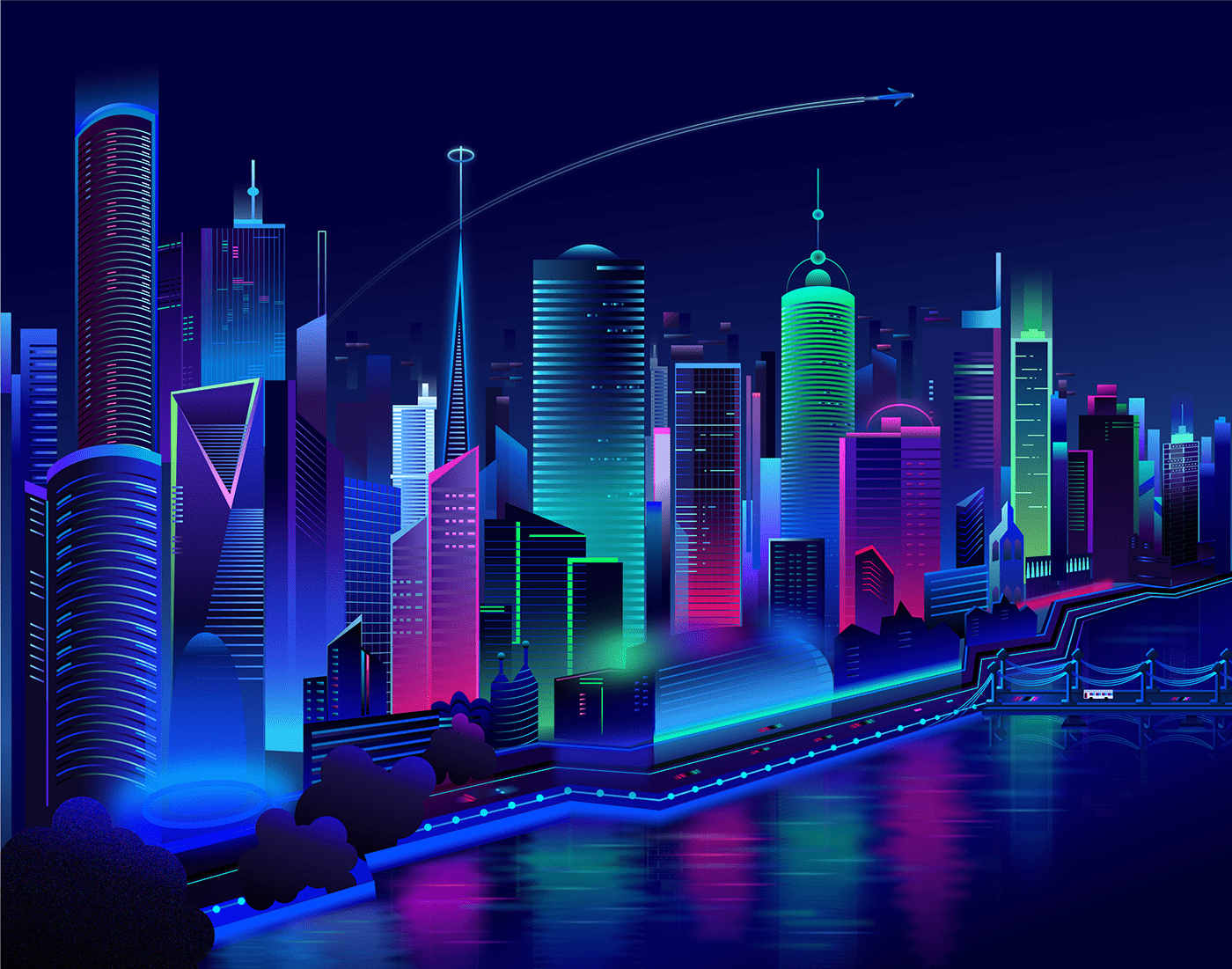 Sci-Fi Cyberpunk Futuristic City Skyscraper Building Cityscape - Blender  Market
