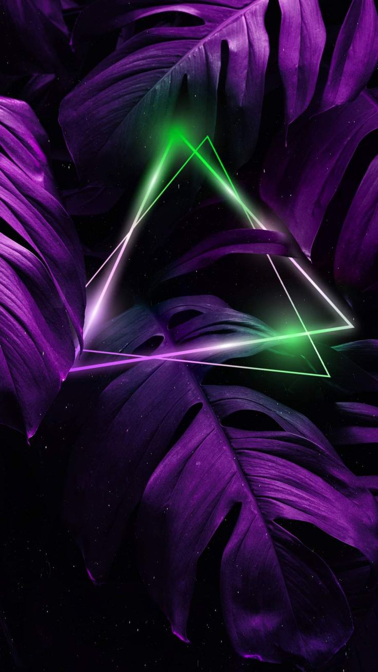 Nature Triangle Neon iPhone Wallpaper. Neon light wallpaper, Neon wallpaper, Nature iphone wallpaper