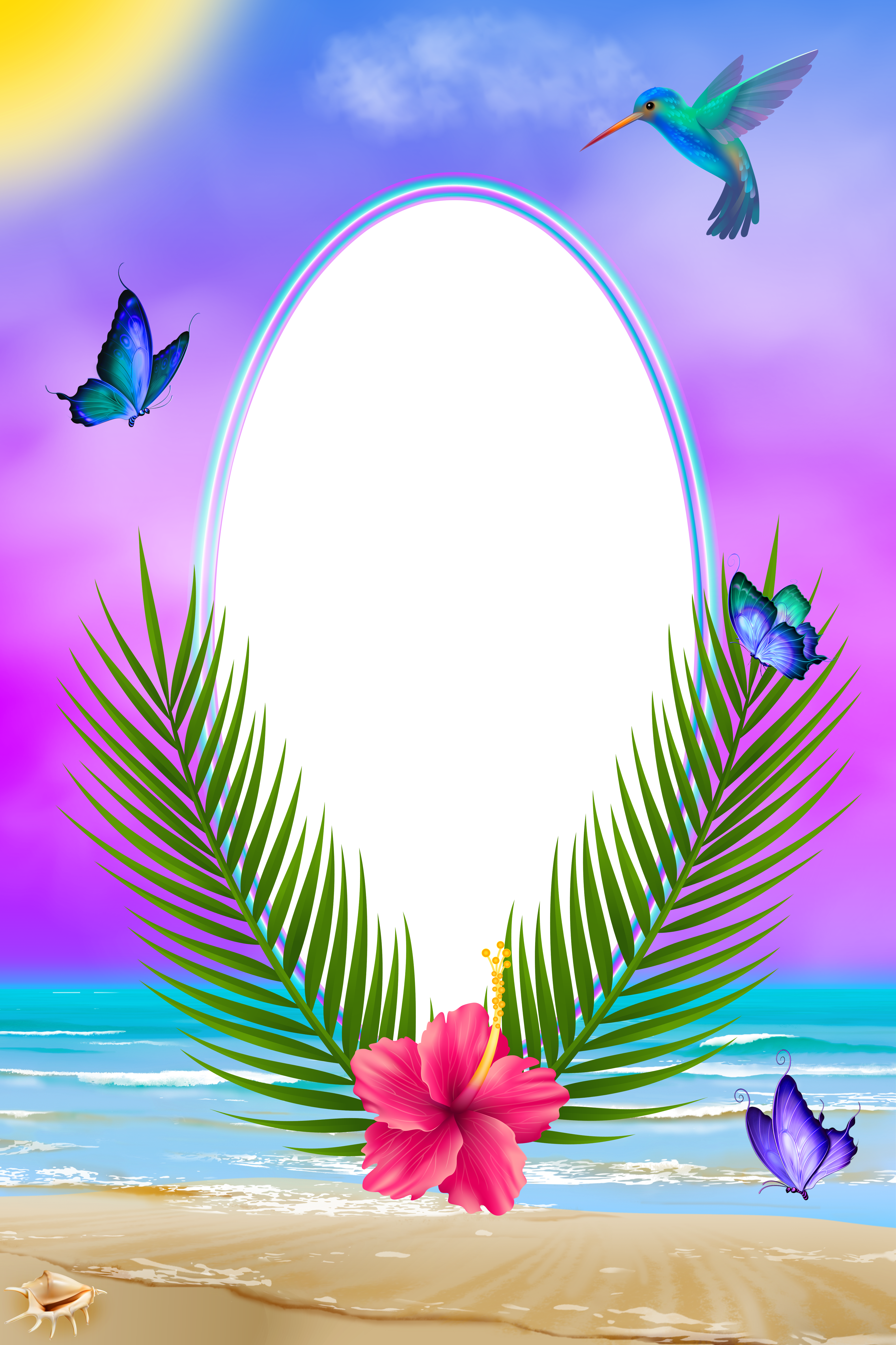 Exotic Summer PNG Transparent Frame​-Quality Free Image and Transparent PNG Clipart