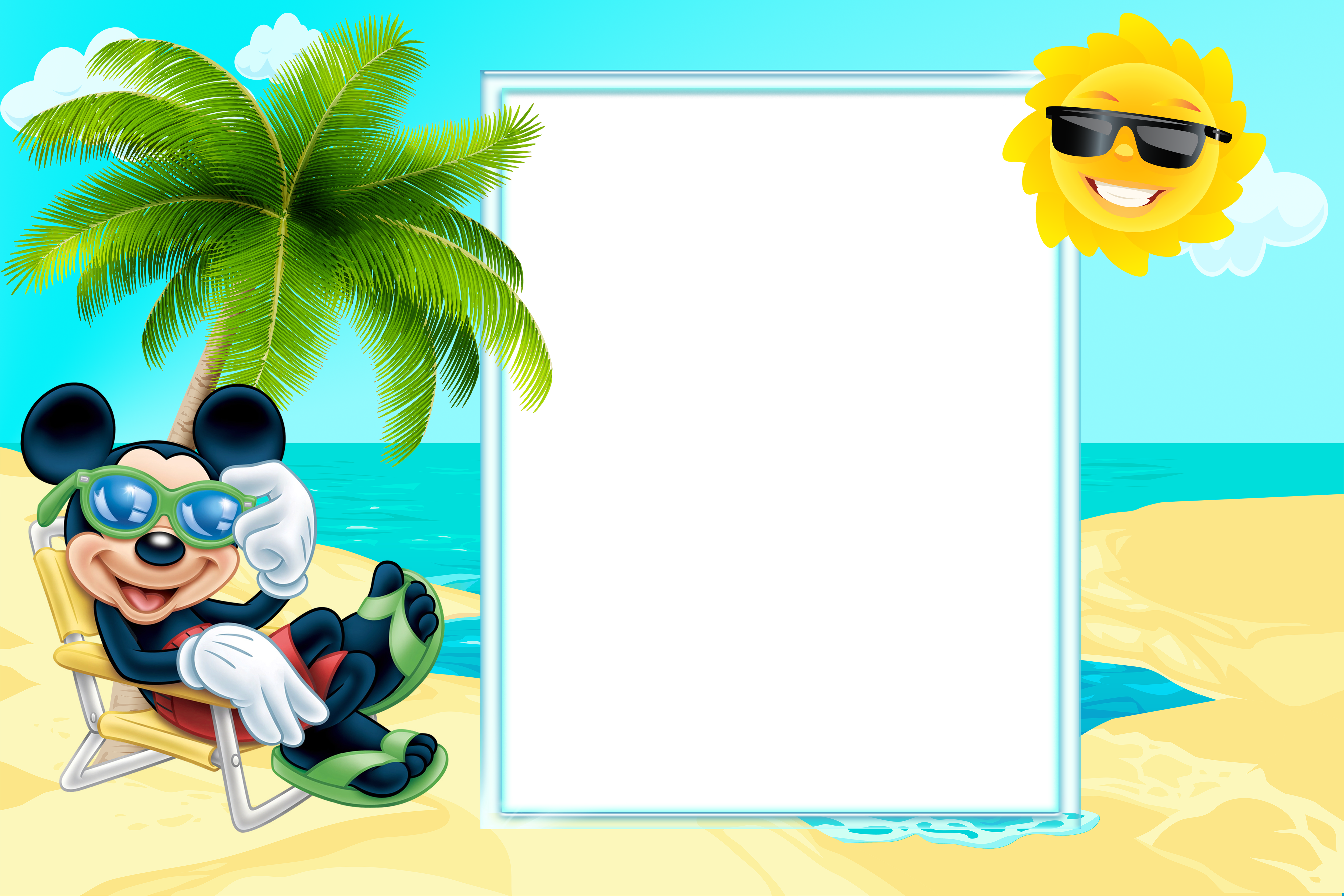 Mickey Mouse Summer PNG Transparent Kids Frame​-Quality Free Image and Transparent PNG Clipart