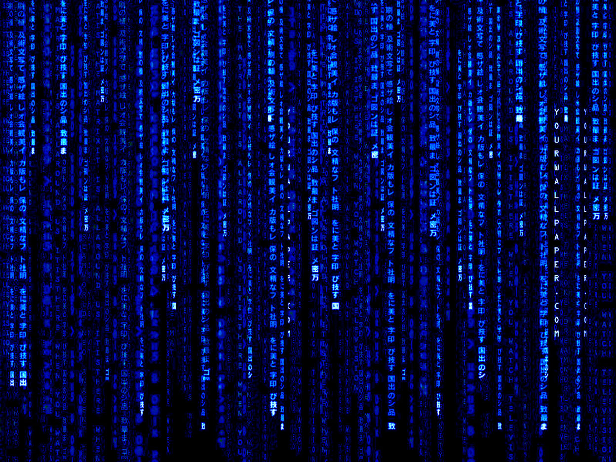 Blue Matrix iPad Wallpaper Free Blue Matrix iPad Background