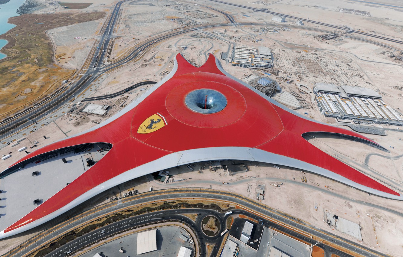 Wallpaper Ferrari World, Dubai, UAE, Abu Dhabi, Emirates, Park Ferrari, Formula Rossa, Italy desigh, Aldar Properties image for desktop, section город