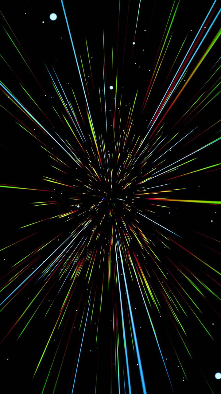 Light Speed Wallpaper 4K, Space Warp, Colored rays