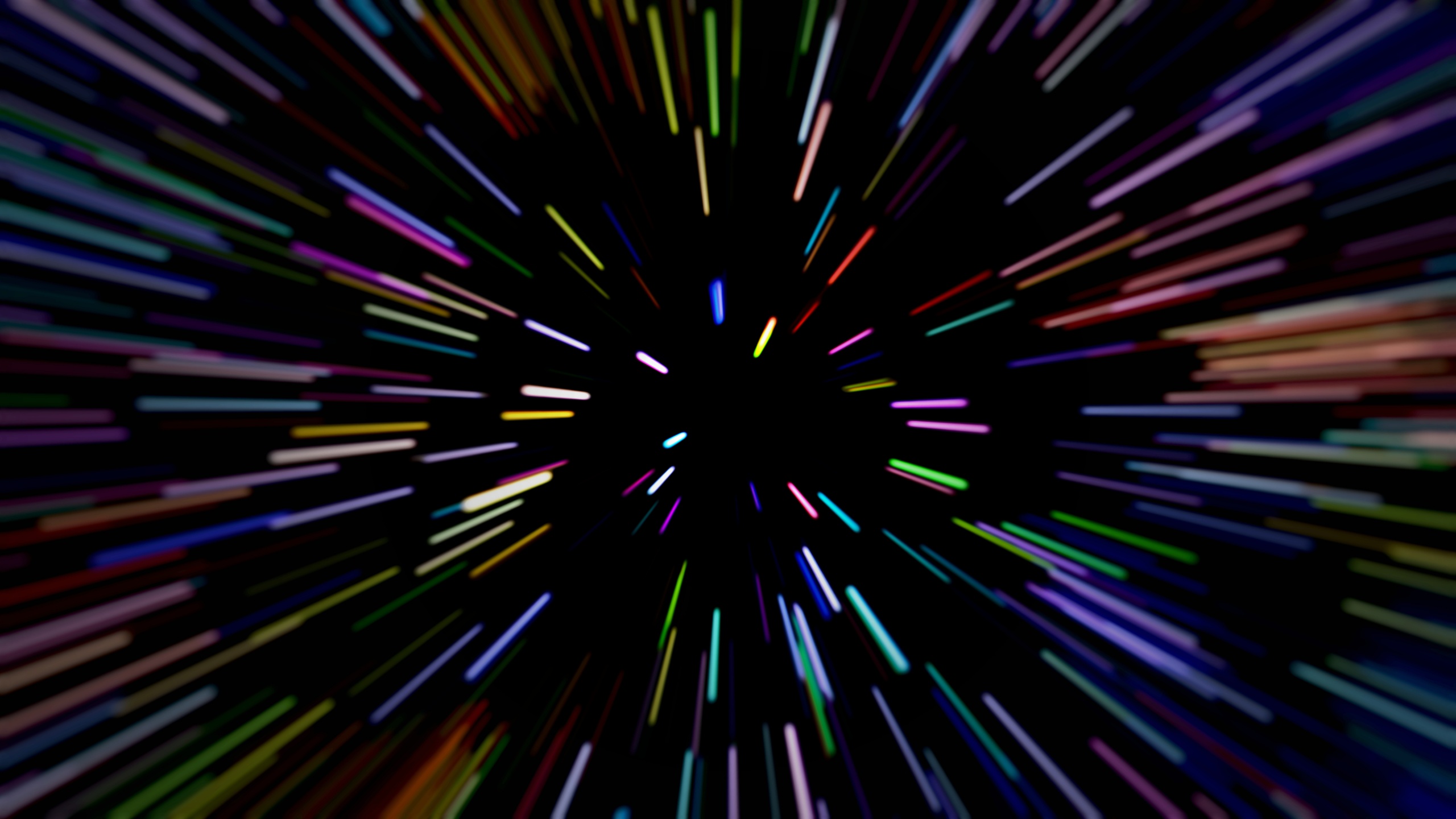 Light Speed Wallpaper 4K, Space Warp, Colored rays, Big Bang, Colourful, Abstract
