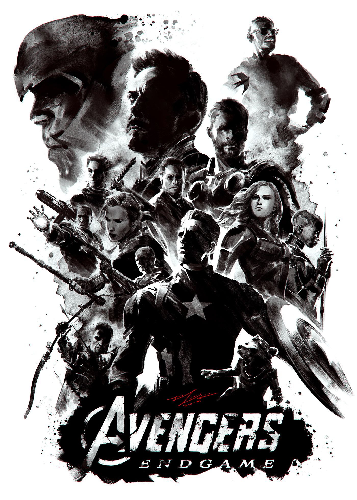 Avengers Black and White Wallpaper Free Avengers Black and White Background
