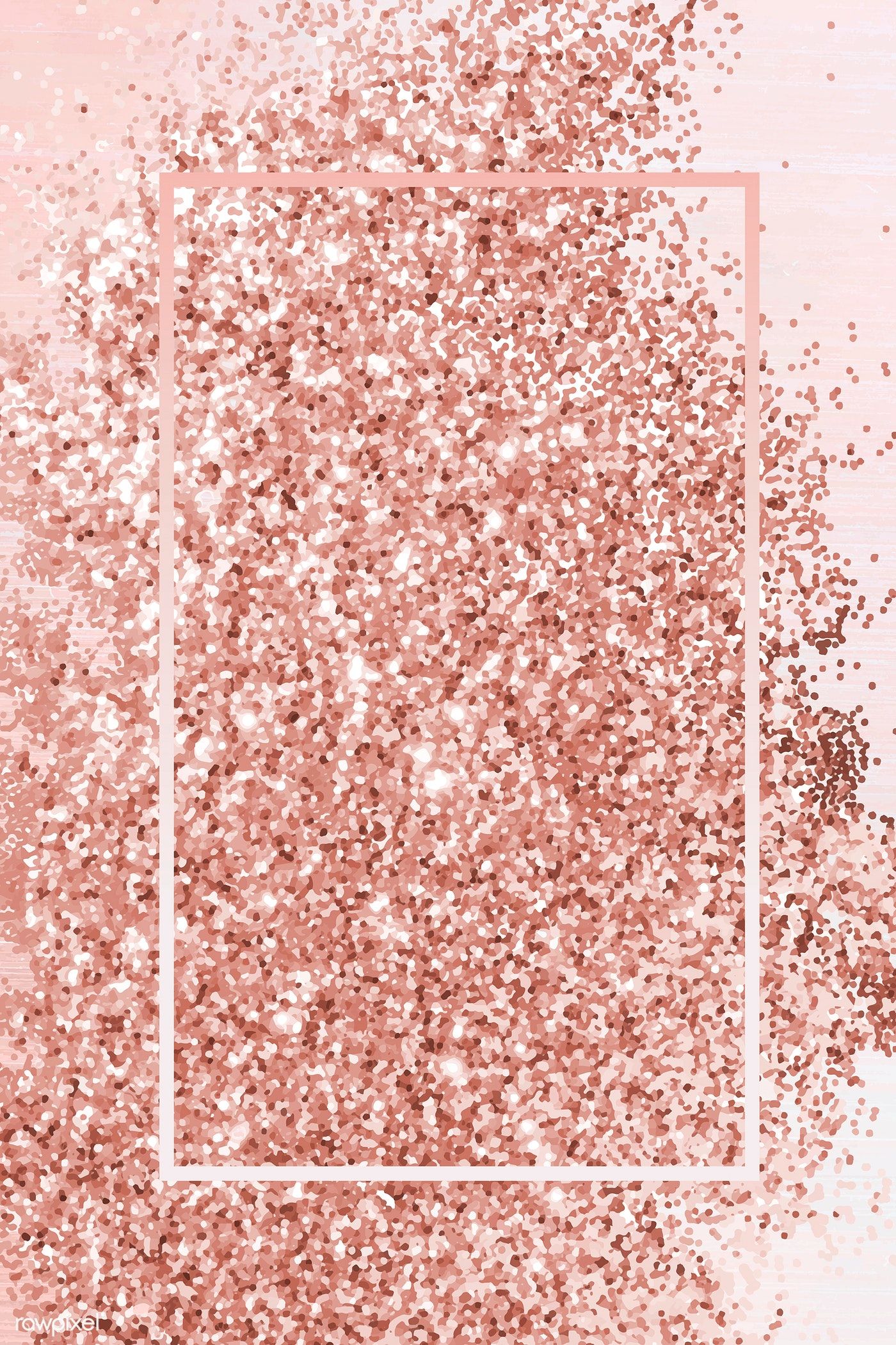Pink gold rectangle frame on glittery background vector. premium image by rawpixel.co. Gold wallpaper background, Rose gold wallpaper iphone, Rose gold wallpaper