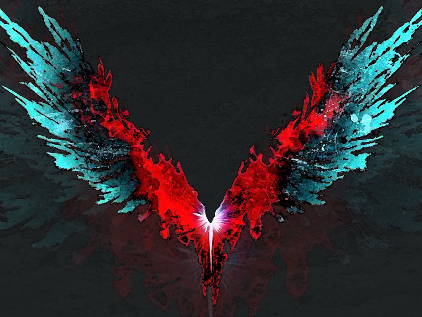 Download Devil May Cry video game, wings, logo wallpaper, 1400x Standard 4: Fullscreen