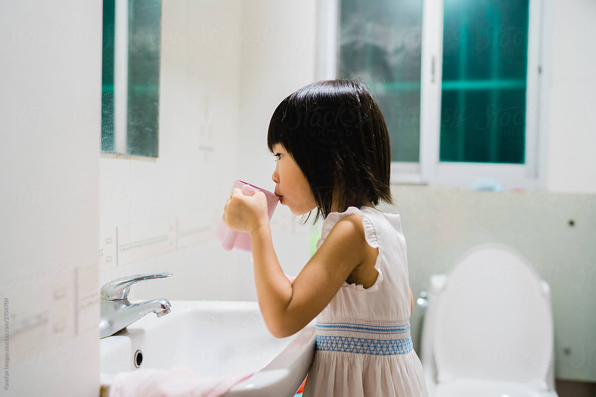 Little Girl Brushing Teeth