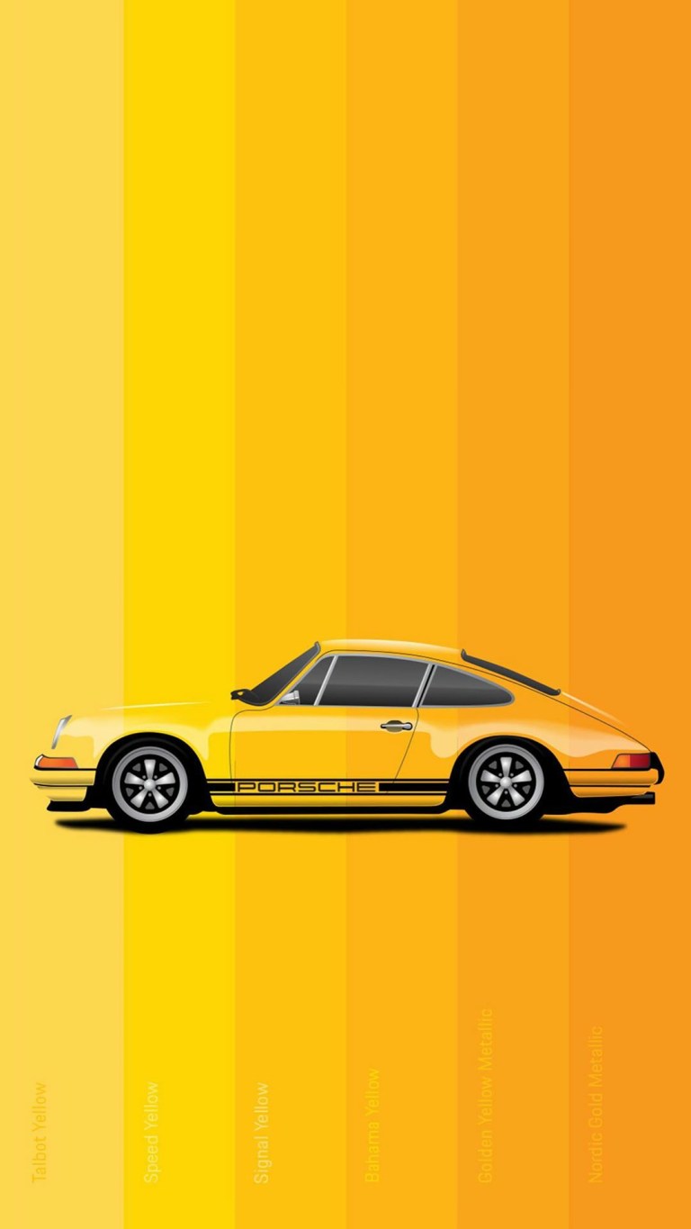 Porsche Super Car iPhone Yellow HD Wallpaper Download