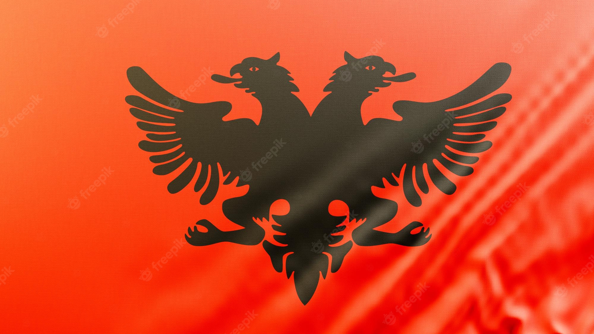 Premium Photok high resolution albania flag wallpaper background realistic 3D rendering 160