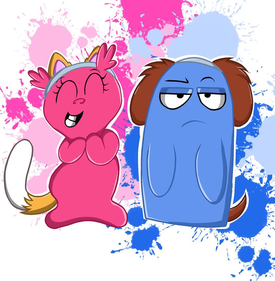 Berry As a Cat and Bloo As a Dog Redraw