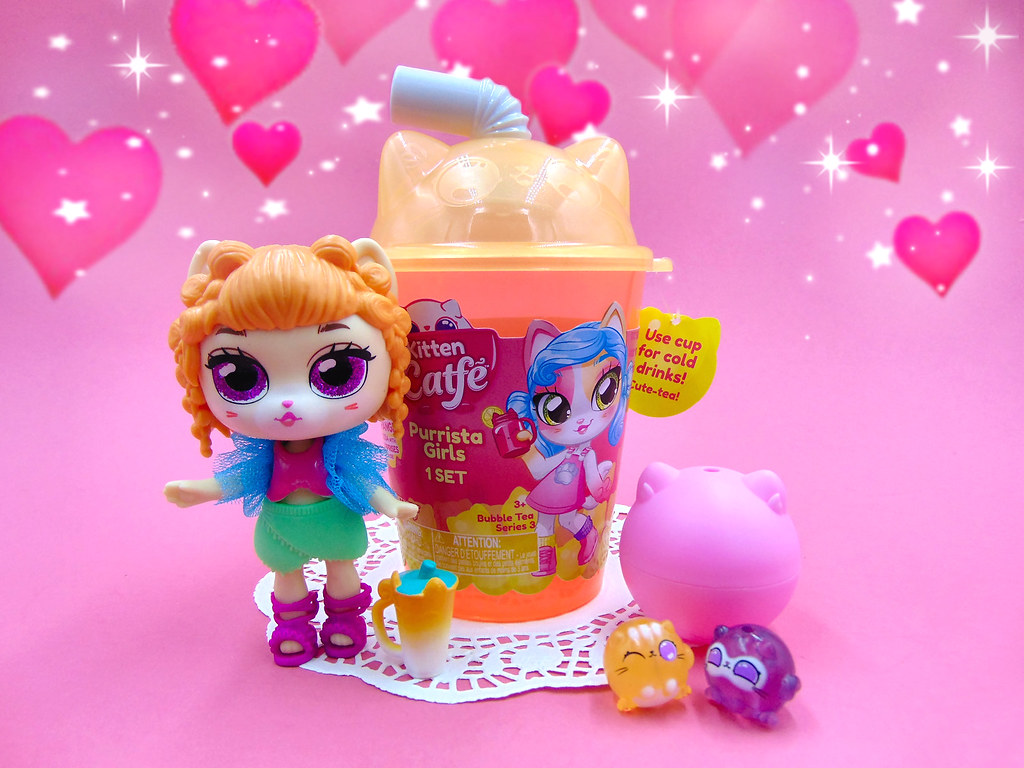 Kitten Catfe: Purrista Girls Chloe Caramel Boba Tea