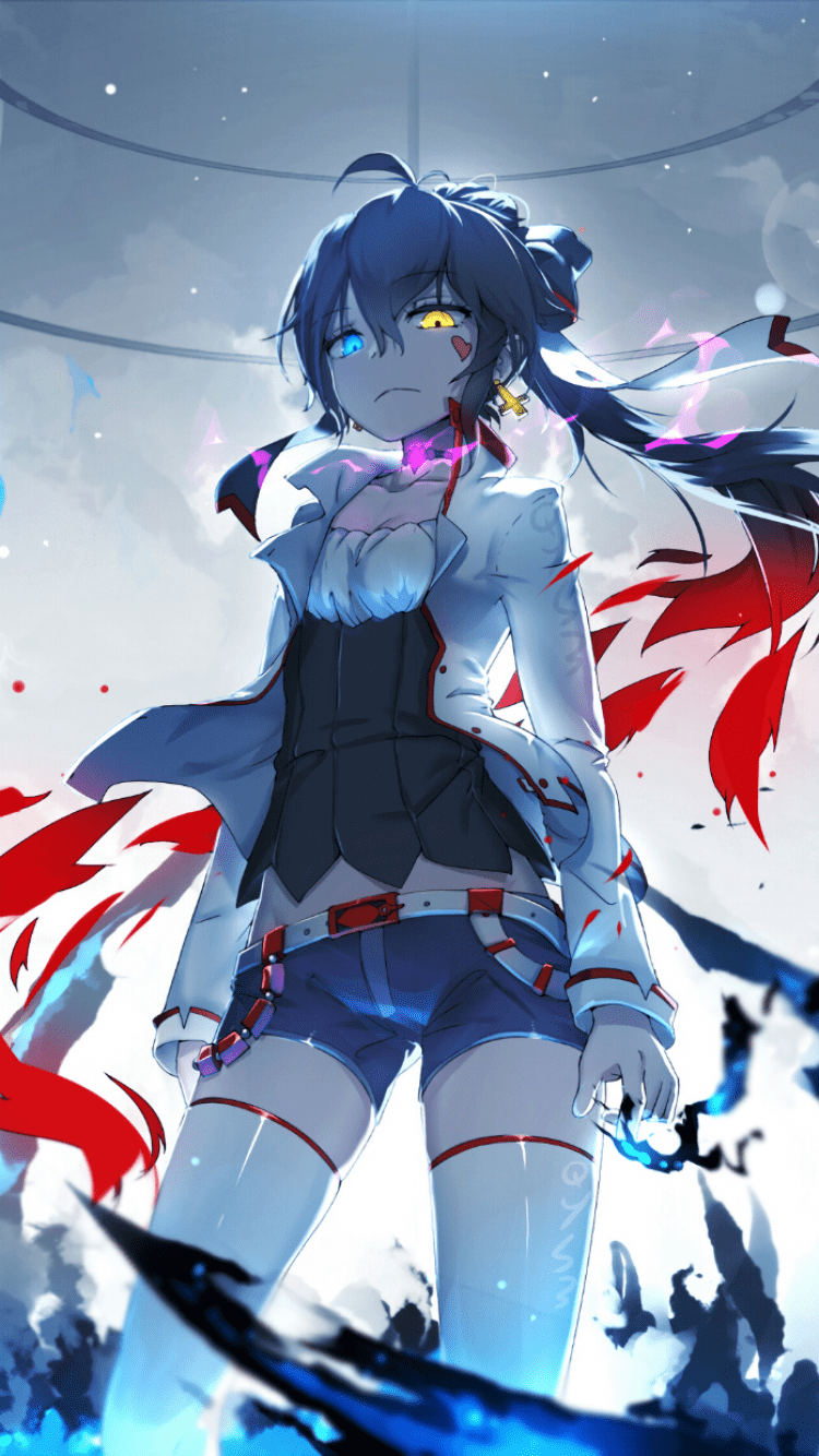 anime girl heterochromia colorful eyes magic wallpaper, Best iPhone Wallpaper and iPhone background, WallpaperUpdate, Best iPhone Wallpaper and iPhone background