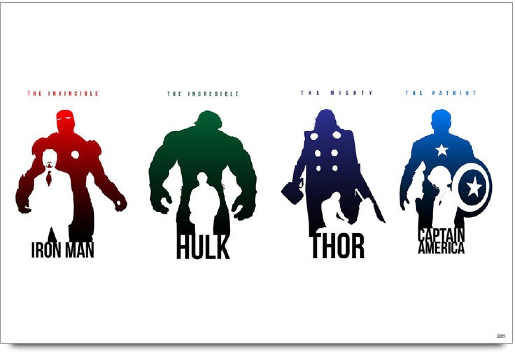 Marvel Characters Silhouette Vector
