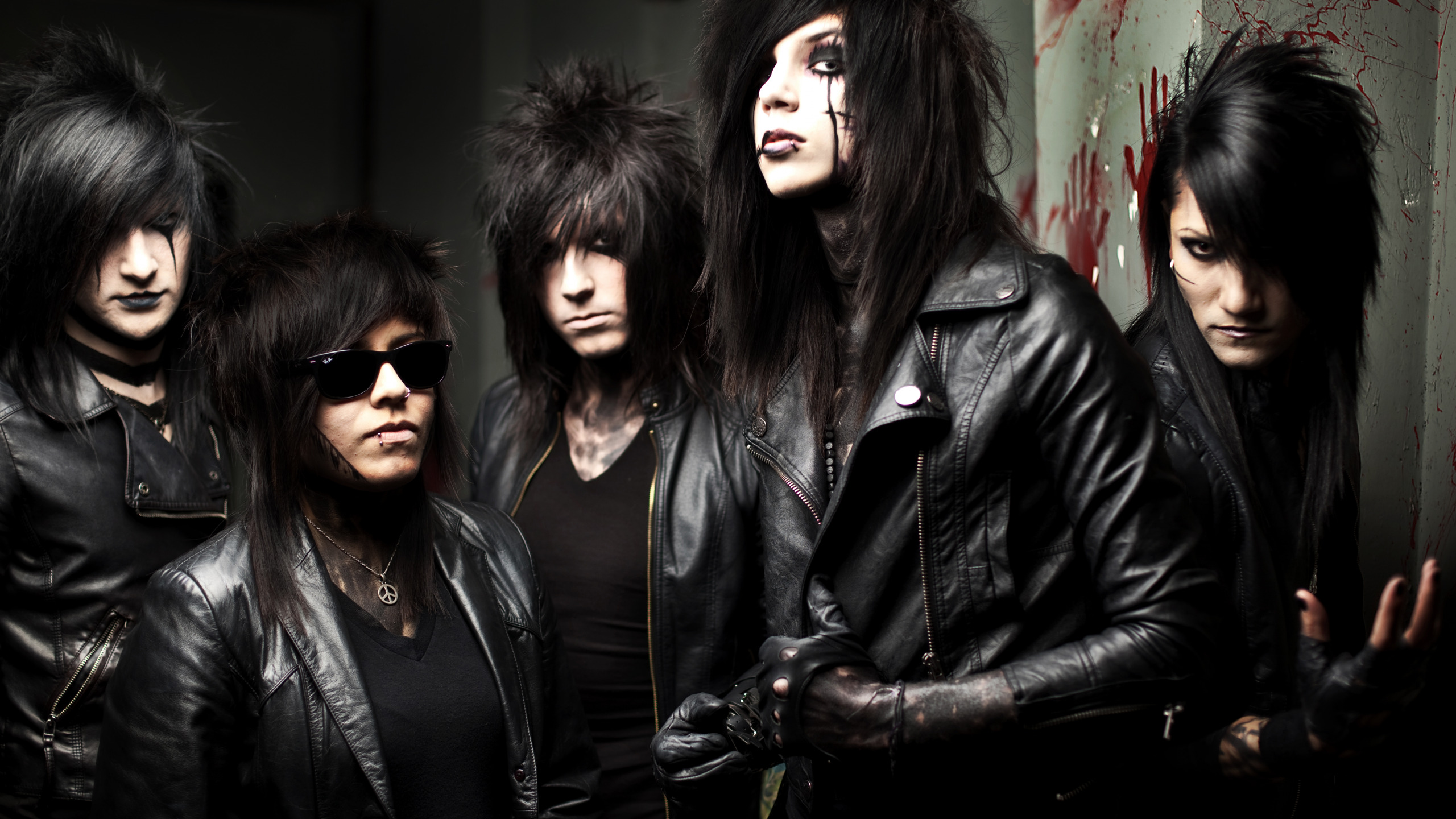 Download Wallpaper Music, Group, Post Hardcore, Black Veil Brides, BVB, Jinxx, Jake Pitts, Andy Biersack, Ashley Purdy, Melodic Metalcore, Sandra Alvarenga Are, Section Music In Resolution 2560x1440