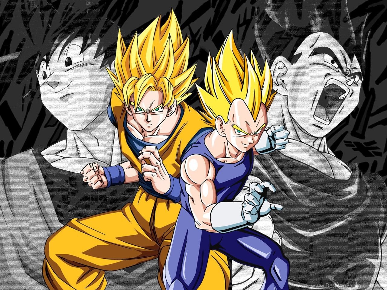 Vegeta And Goku Drawing Wallpaper. Desktop Background
