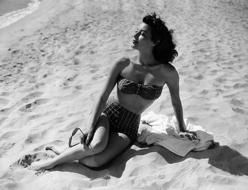 Vintage Photo of Celebrities at the Beach