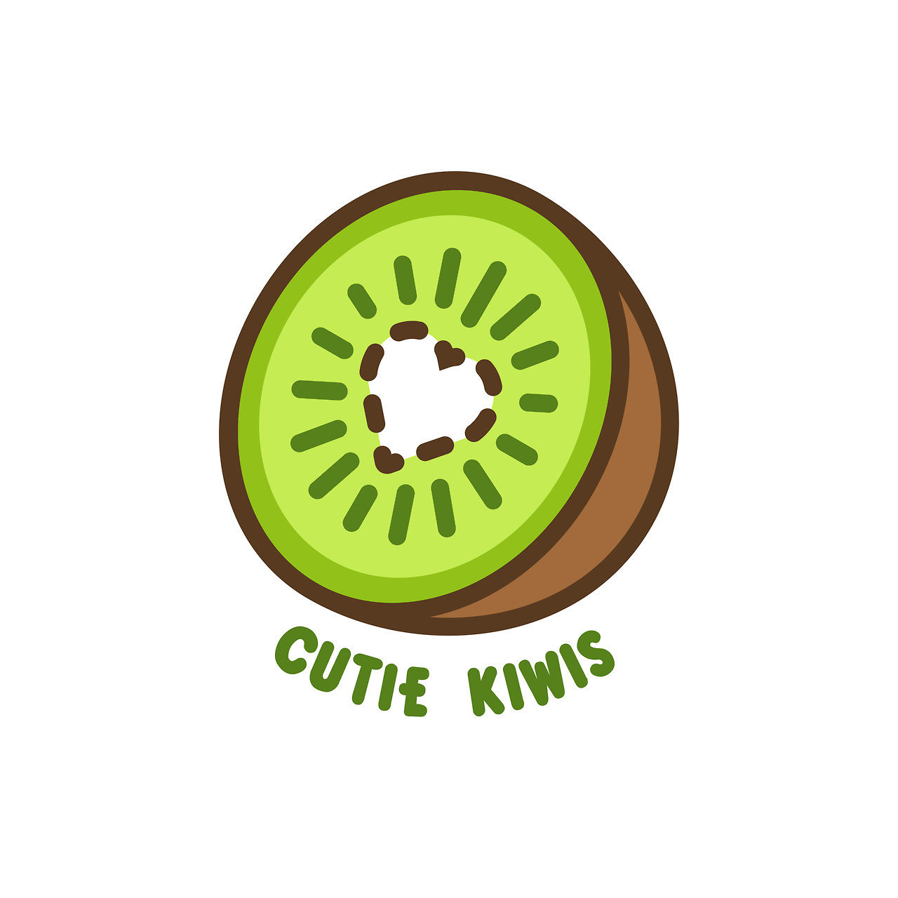 Cutie Kiwis Made a super cute logo for my friend. Mead. Create logo design, Food logo design, Branding design logo
