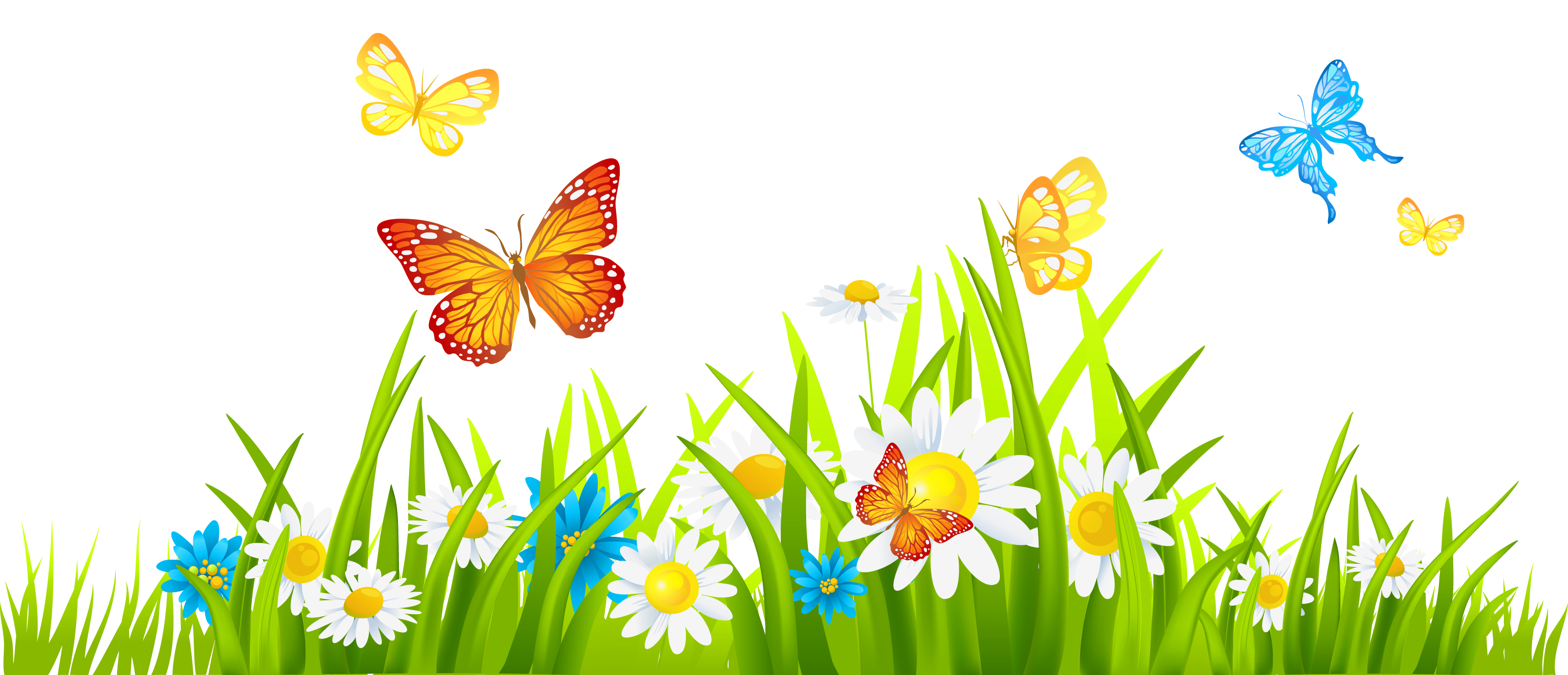 Grass and flowers clip art free clipart image clipartwiz