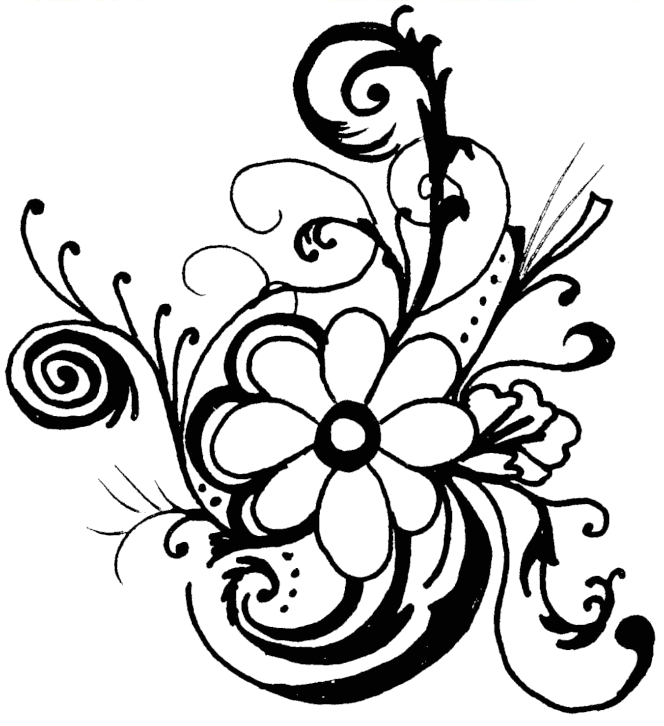 Flower Drawing Wallpaper Clipart