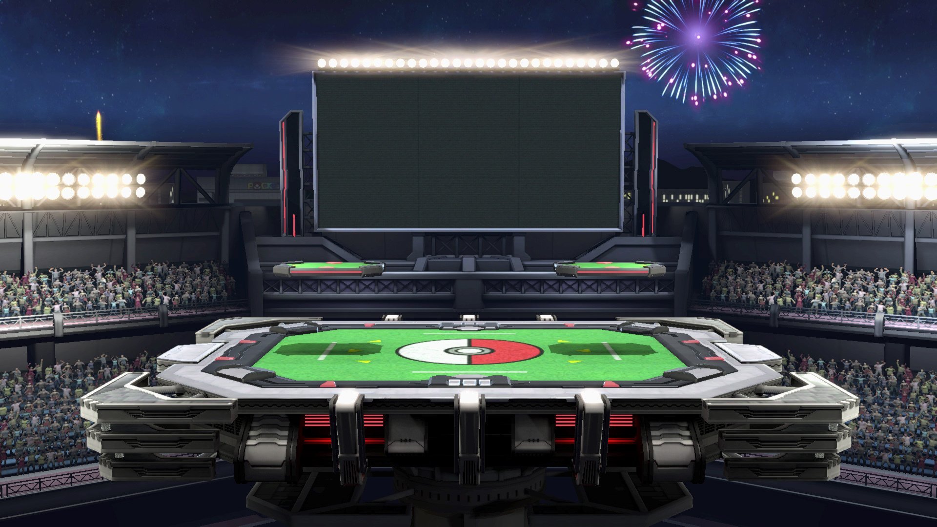 Nintendo Versus ten years, the original Pokémon Stadium stage returns to Super #SmashBrosUltimate! The environment switches between Fire, Water, Rock, and Grass, so you'll have to adapt to the