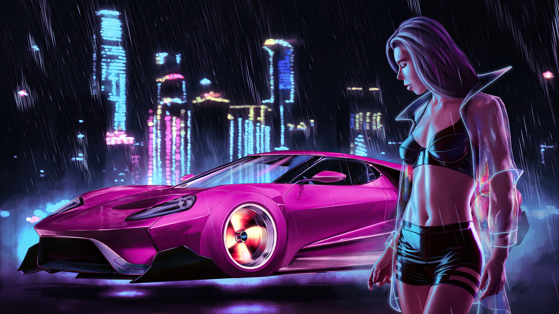 Cyberpunk Car Wallpaper