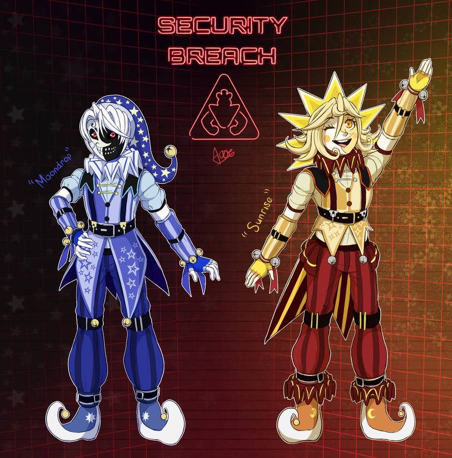 Security Breach: Moon And Sun (Concept) By A 006. Fnaf Art, Fnaf Drawings, Anime Fnaf