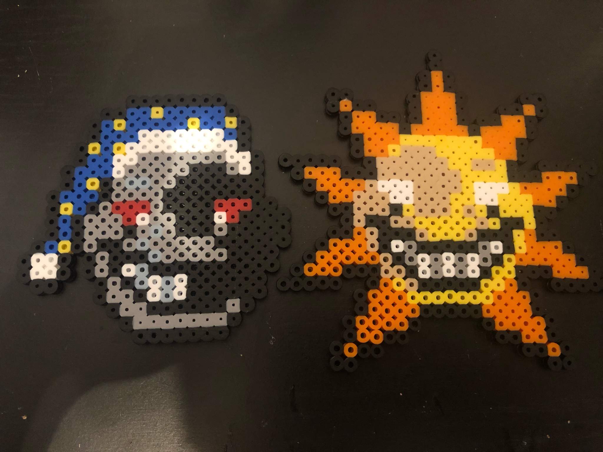 Sun and Moon FNAF Security Breach Perler Bead. Five Nights At Freddy's Amino