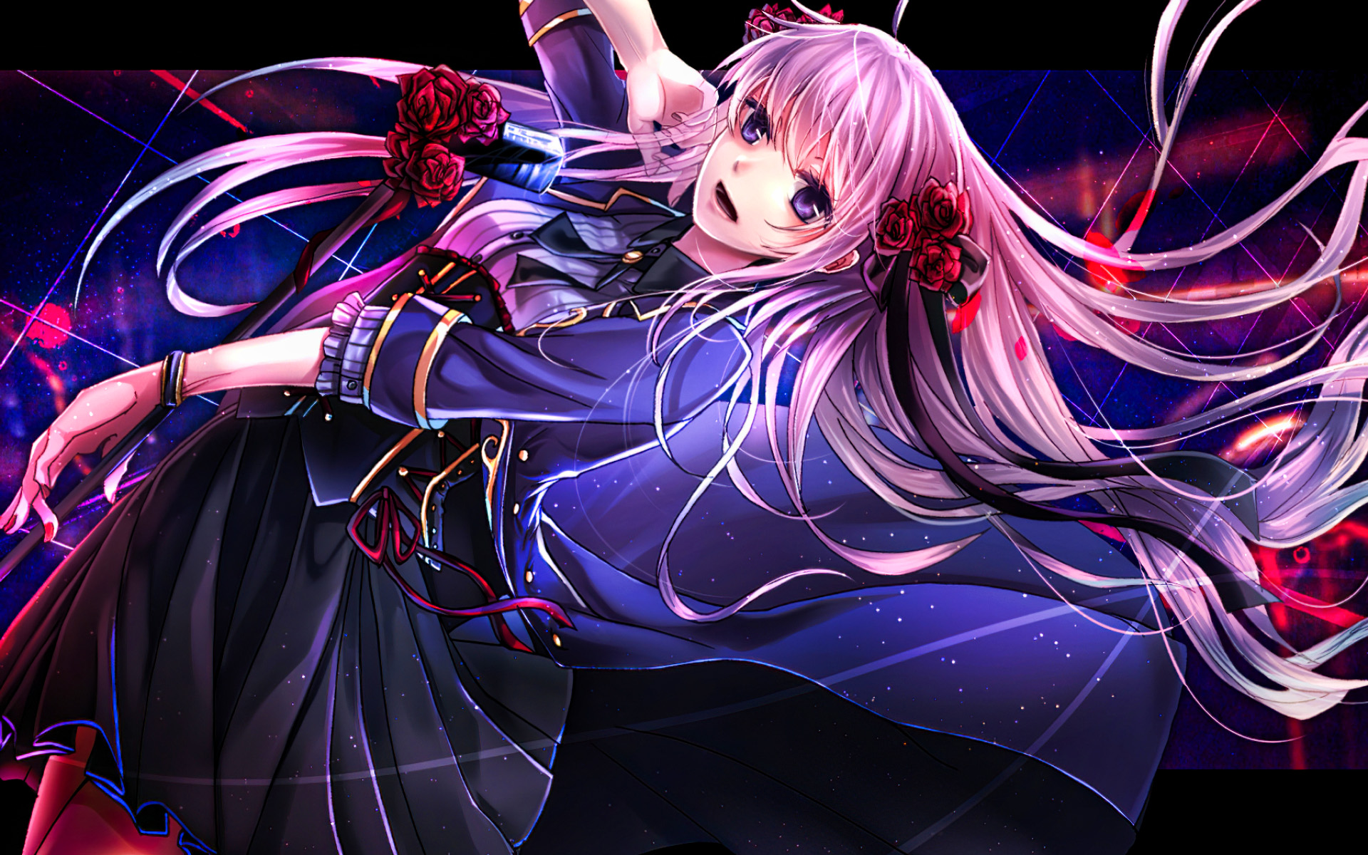 Download wallpaper Megurine Luka, night, Vocaloid Characters, neon lights, manga, Vocaloid, Luka Megurine for desktop with resolution 1920x1200. High Quality HD picture wallpaper