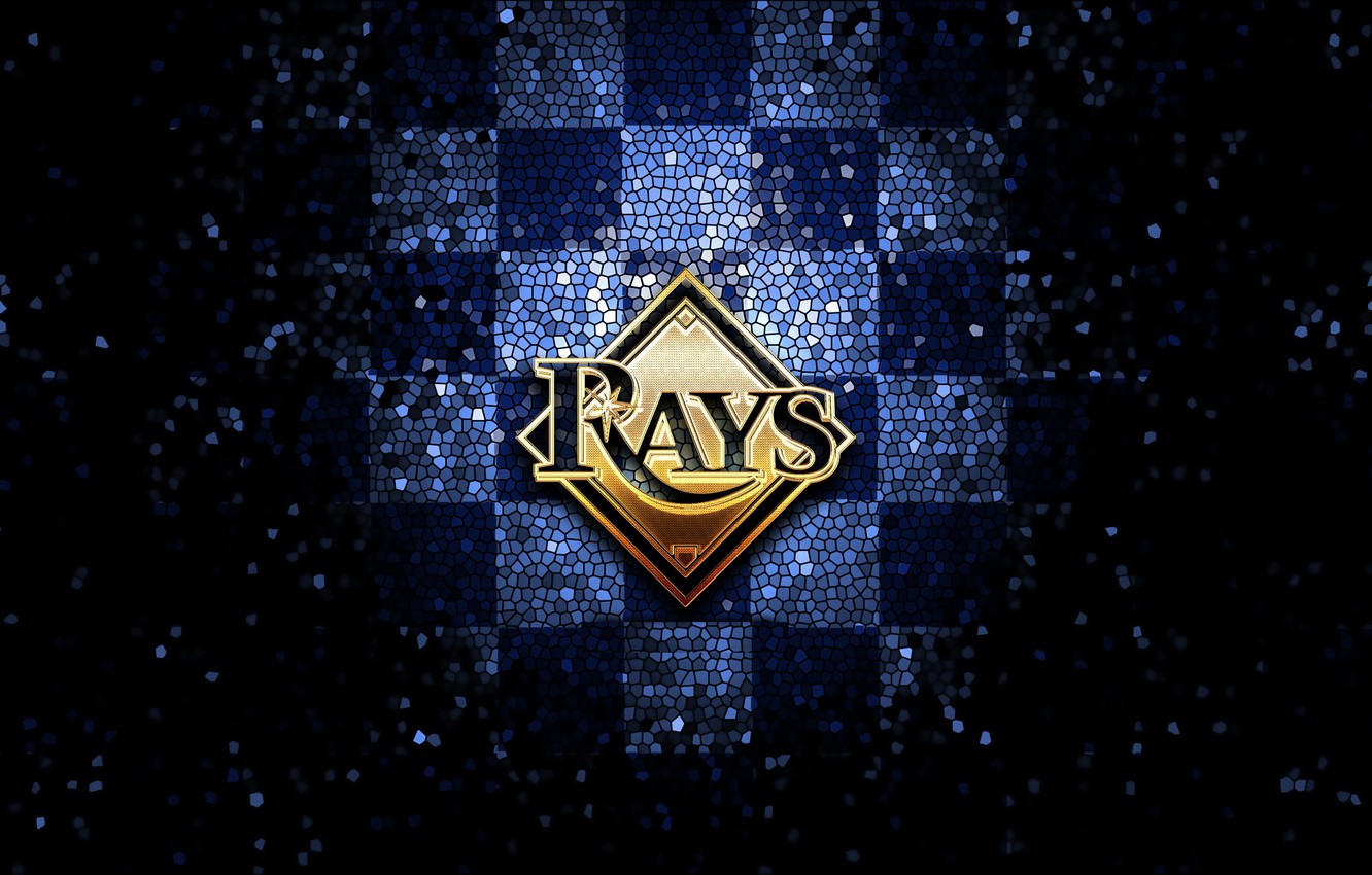 Wallpaper wallpaper, sport, logo, baseball, glitter, checkered, MLB, Tampa Bay Rays image for desktop, section спорт