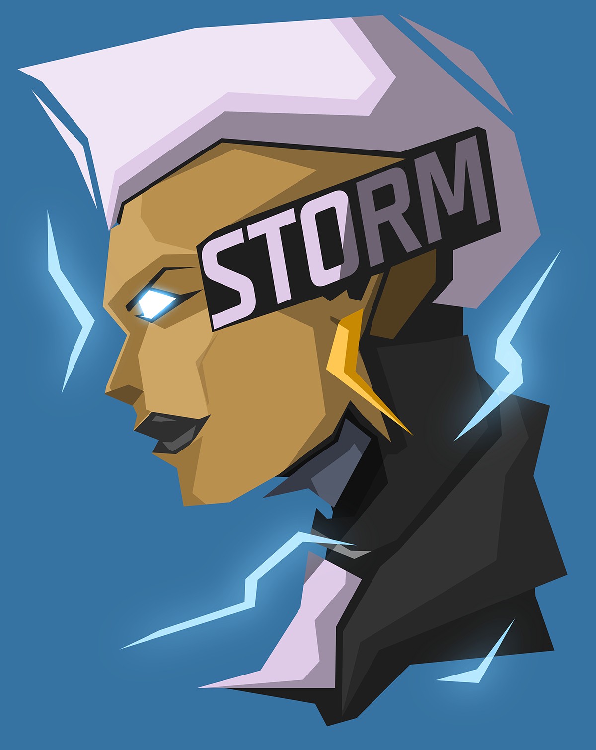 superhero, Storm (character), Marvel Comics, Blue background Wallpaper HD / Desktop and Mobile Background