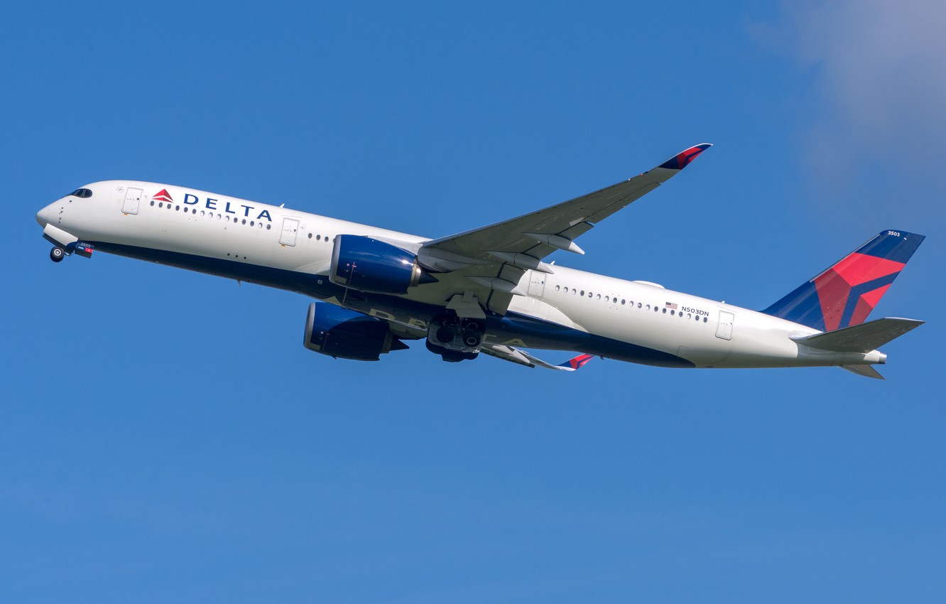 Wallpaper Airbus, A350- Delta Air Lines image for desktop, section авиация