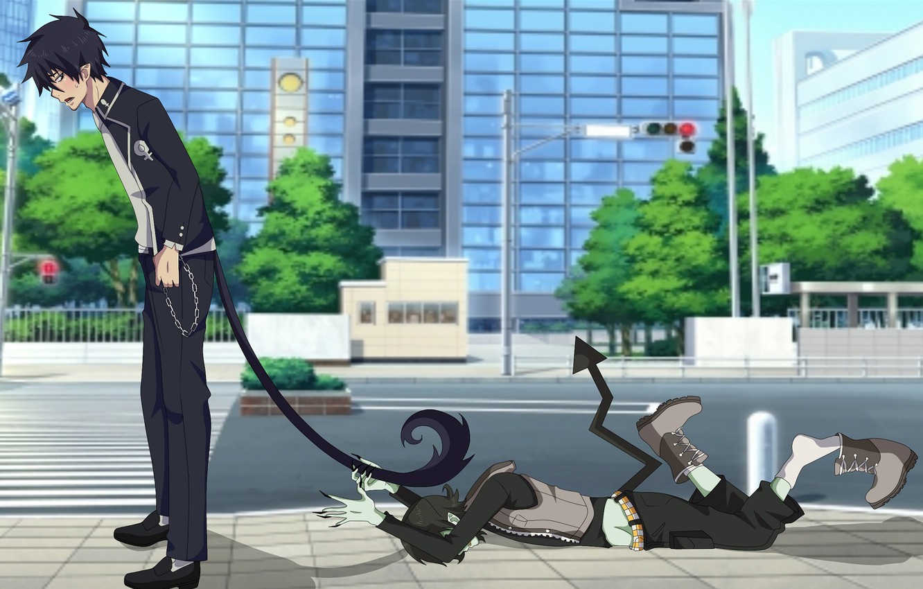 Wallpaper the demon, Rin Okumura, Blue Exorcist, Ao No Exorcist image for desktop, section сёнэн