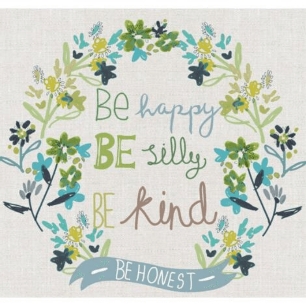 Arthouse Be Happy Be Silly Be Kind Be Honest Wall Art Canvas 004372 from Wallpaper Depot UK