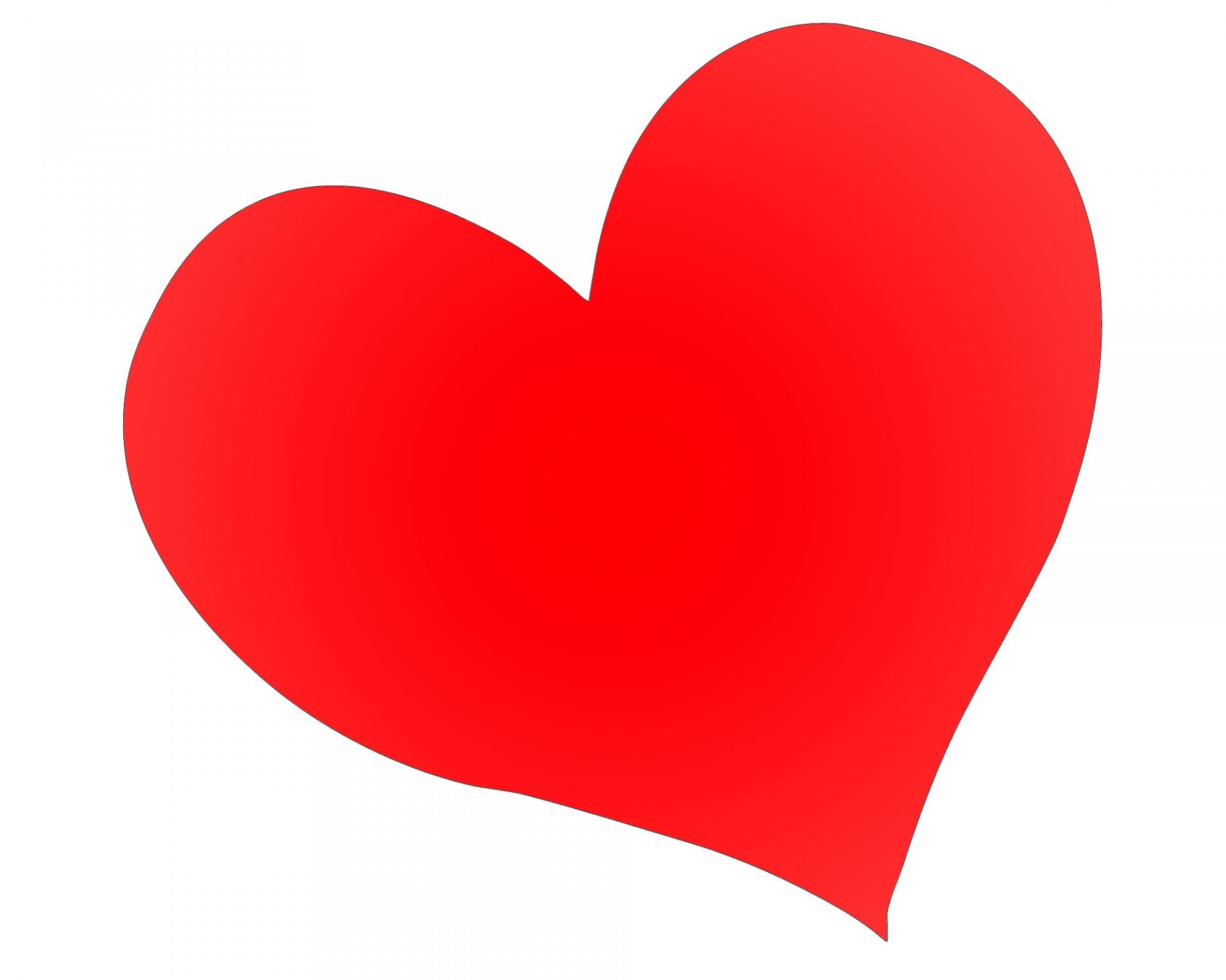 Download free photo of Single, big, red, heart, clip art