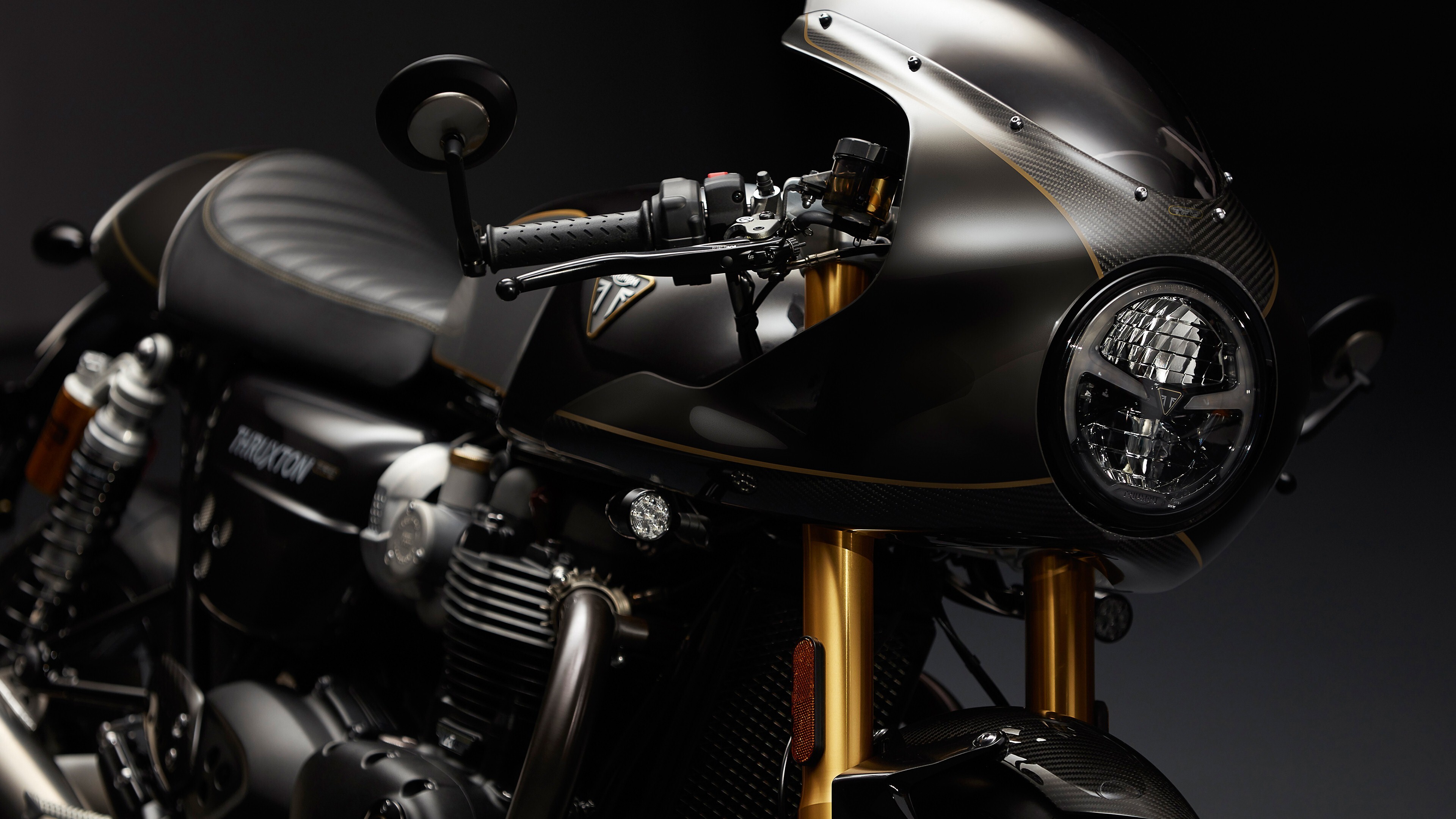 4K Wallpaper of 2019 Triumph Thruxton TFC Motorcycle