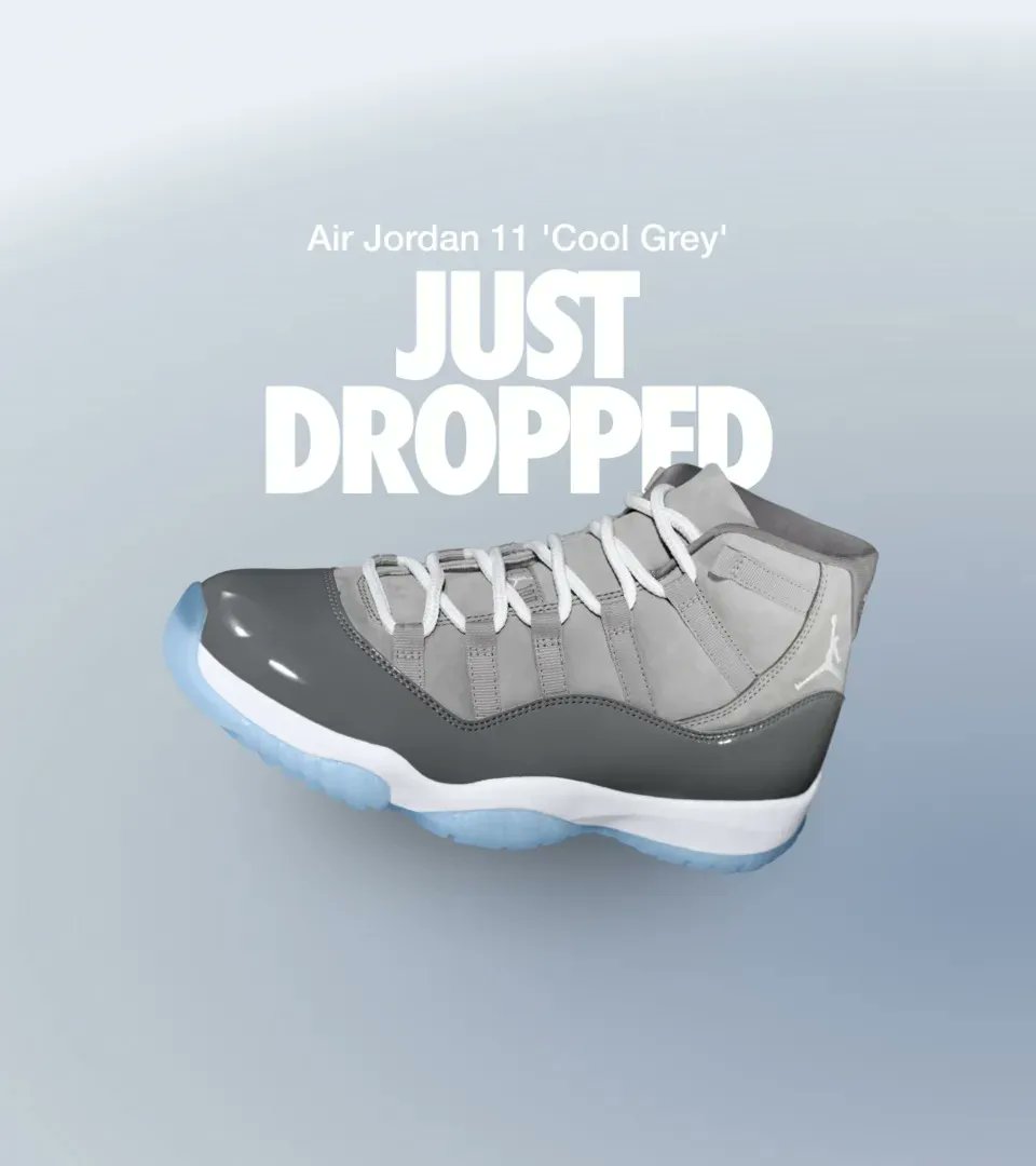 Sneaker News on your cousins that get better grades than you during Thanksgiving. The 2021 Cool Grey Air Jordan 11 is available now at (After Market) #ebaypartner
