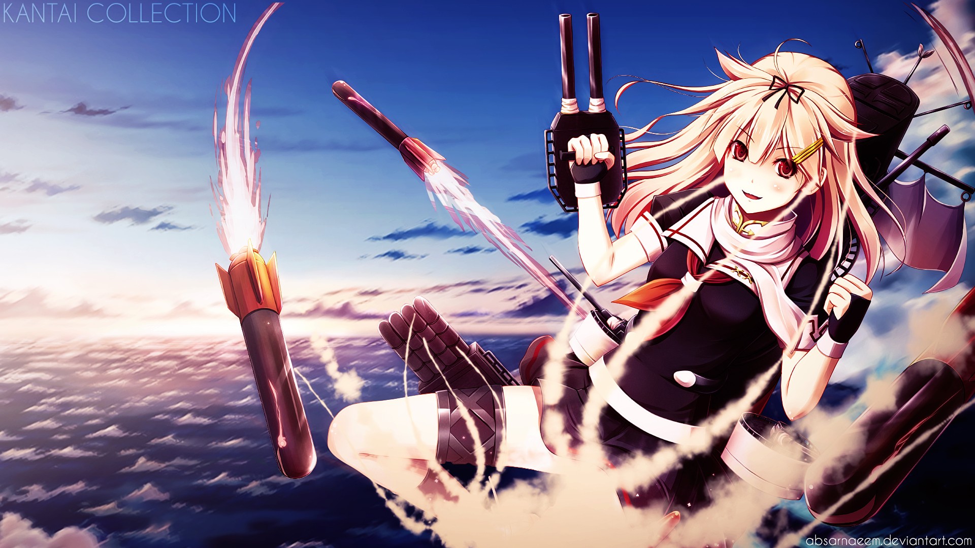 anime, Kantai Collection, Anime girls, Yuudachi (KanColle) Wallpaper HD / Desktop and Mobile Background