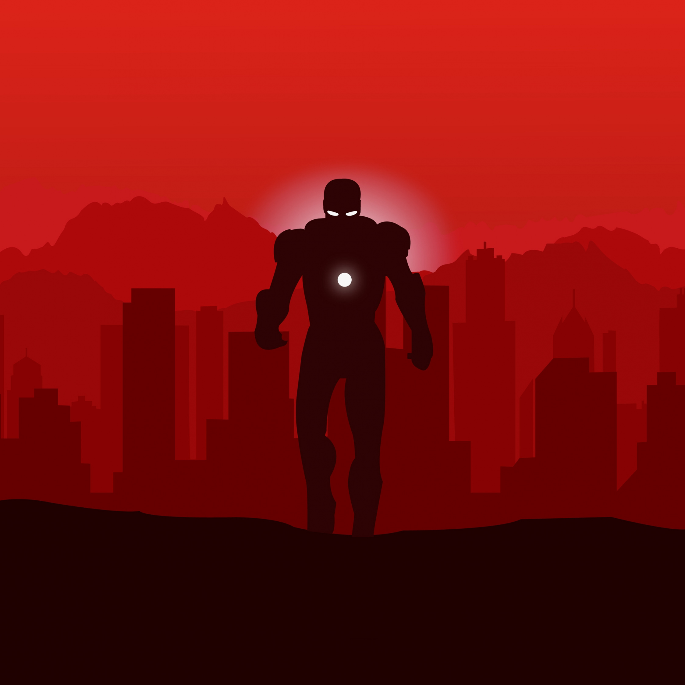 Download Marvel Heroes, Iron man, superhero, minimalist wallpaper, 2248x2248, iPad Air, iPad Air 2, iPad 3, iPad 4, iPad mini 2, iPad mini 3