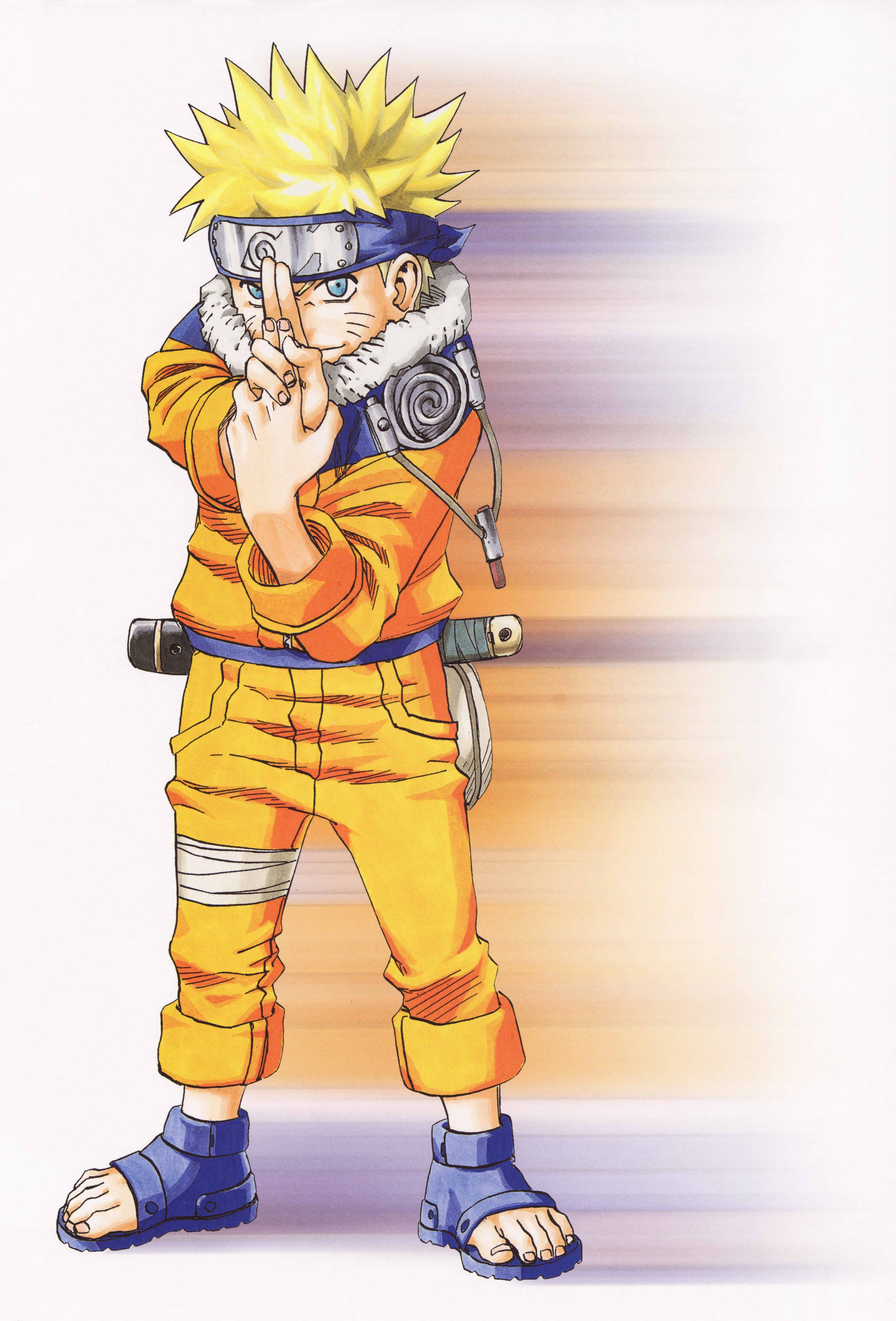 Naruto Makes a Hand Gesture