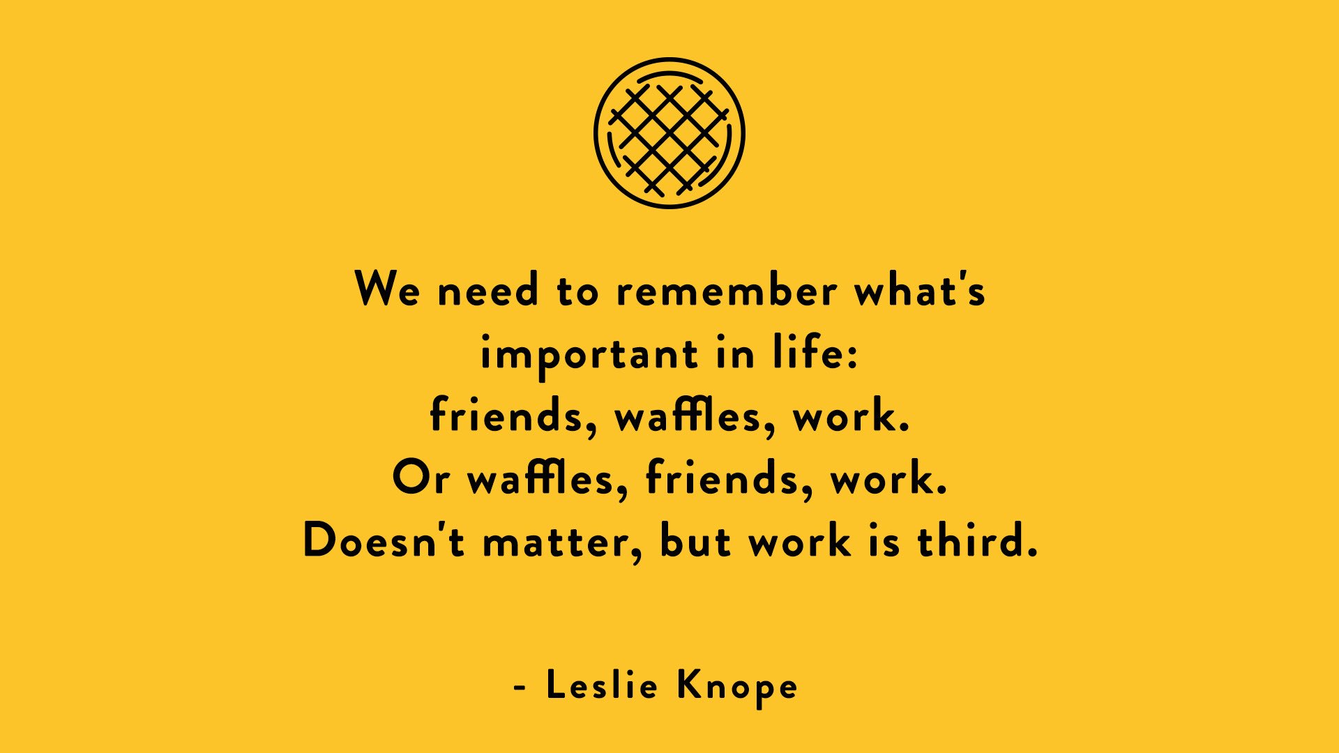Hulu #NationalWaffleDay the way that Leslie Knope would want you to