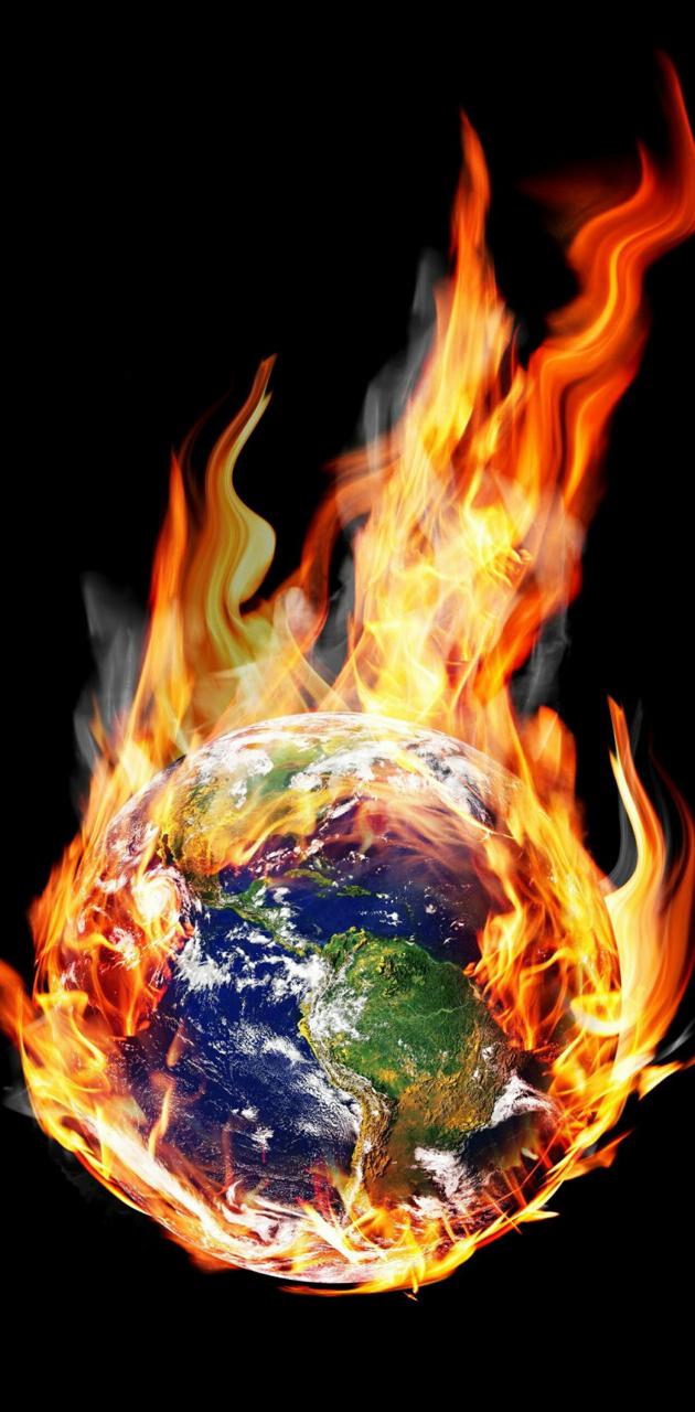 earth on fire wallpaper