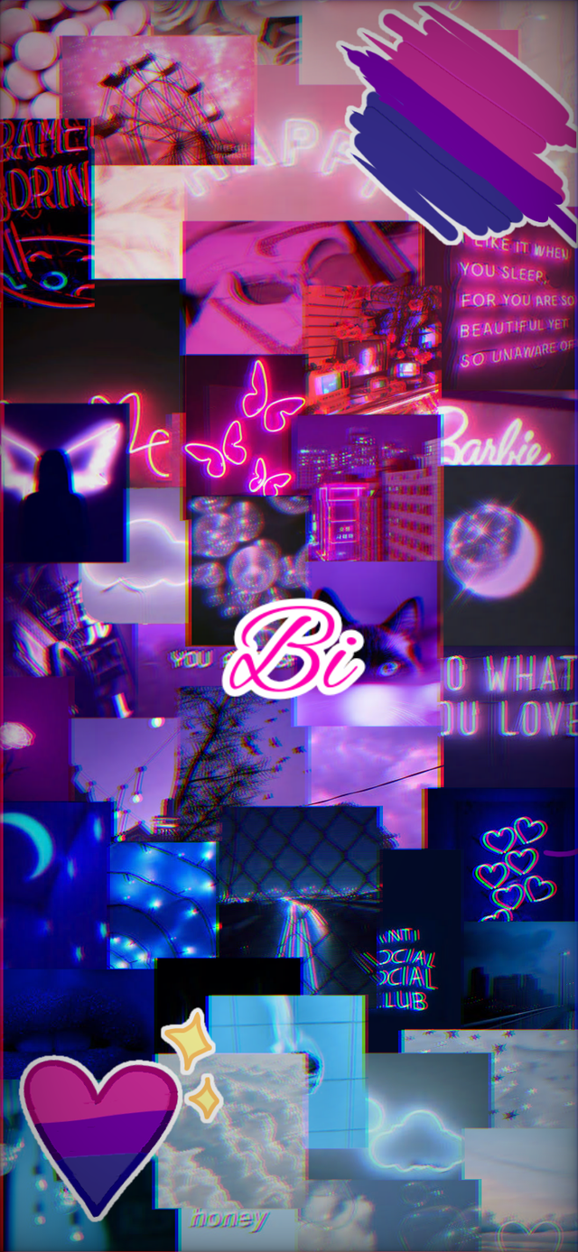 Bi Omni Wallpaper For My Fellow Bis And Omnis. I Know That Some Words On The Background Are Covered With Other Picture, So You Can't Read Them, Sorry For That